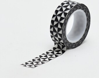 Black and White Geometic Checkerboard Washi Tape - planner stickers - filofax stickers - planner deco tape - LMT 1205 - Love My Tapes