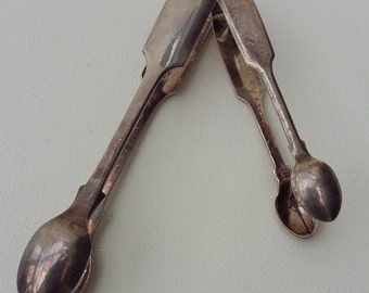 Two Vintage Silver Plate Sugar Tongs 1920's