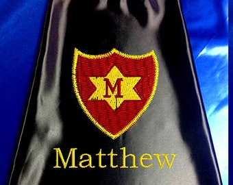 Super Hero Cape, Kid's Cape, Super Shield Star Embroidered Personalized with name custom cape