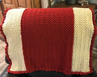 Handmade “Larksfoot” Crocheted Afghan