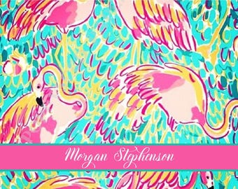 Lilly Pulitzer personalized folded note cards, Lilly Pulitzer stationary, preppy, Thank You Notes