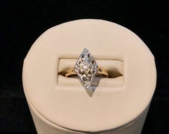 Vintage Diamond Filigree Ring VRW-66