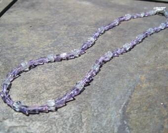 Delicate Amethyst and Faceted Crystal Necklace