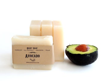 Avocado Soap - Natural Soap - Handmade Soap - Vegan Soap - Moisturizing Soap - Cold process Soap - Soap - Organic Soap - Unscented Soap