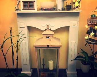 Wooden fireplace frame