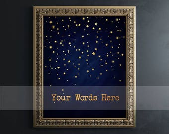 Custom Quote Print - Custom Gold Foil Print - Custom Word Art, Personalized Gift Real Foil Print, Gold Foil Print Custom Foil Print AKAFOILS