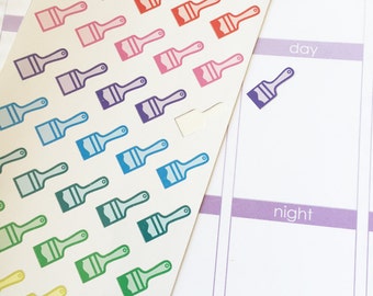 32 Mini Paintbrush Stickers!! Decorate your Erin Condren, Plum Paper, Filofax and other planners. Stay organized with Life Stickers.