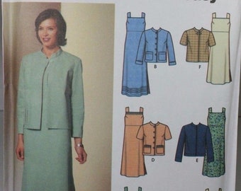 Simplicity 5677 Sewing Pattern Misses Dress Jacket Plus Size 14 16 18 20 22 Factory Folded