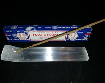 Selenite Incense Holder Burner Crystal Gemstone Cleanser Charger AMAZING