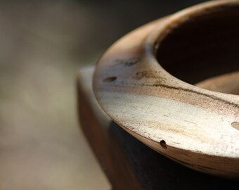 Acacia hollow form bowl