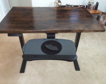 Knotty Alder Adjustable Height Desk