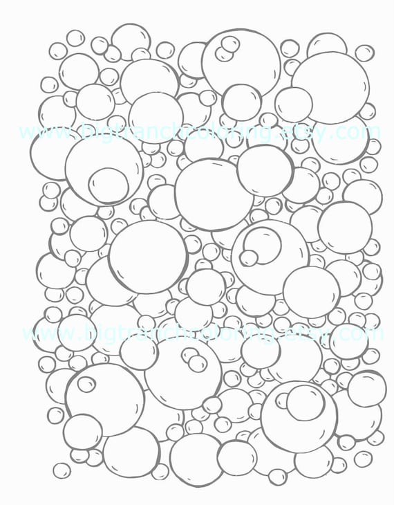 Bubbles Adult Coloring Page Colouring Coloring for Grown