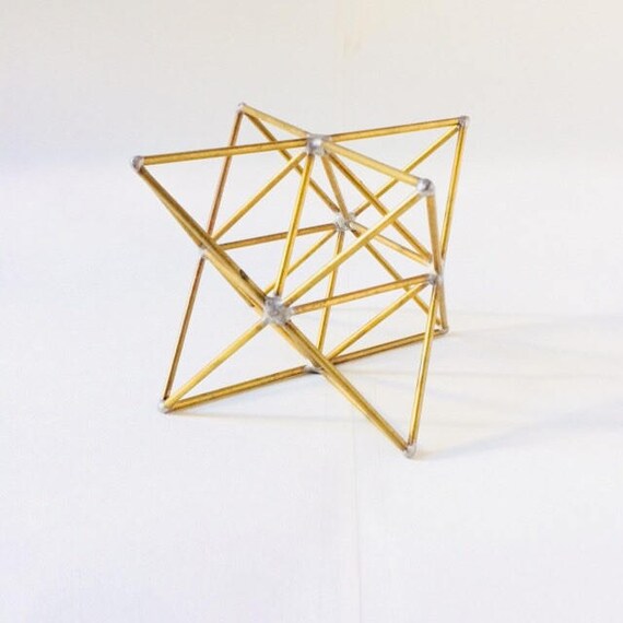 Star tetrahedron / MerKaBa brass handmade / sacred geometry