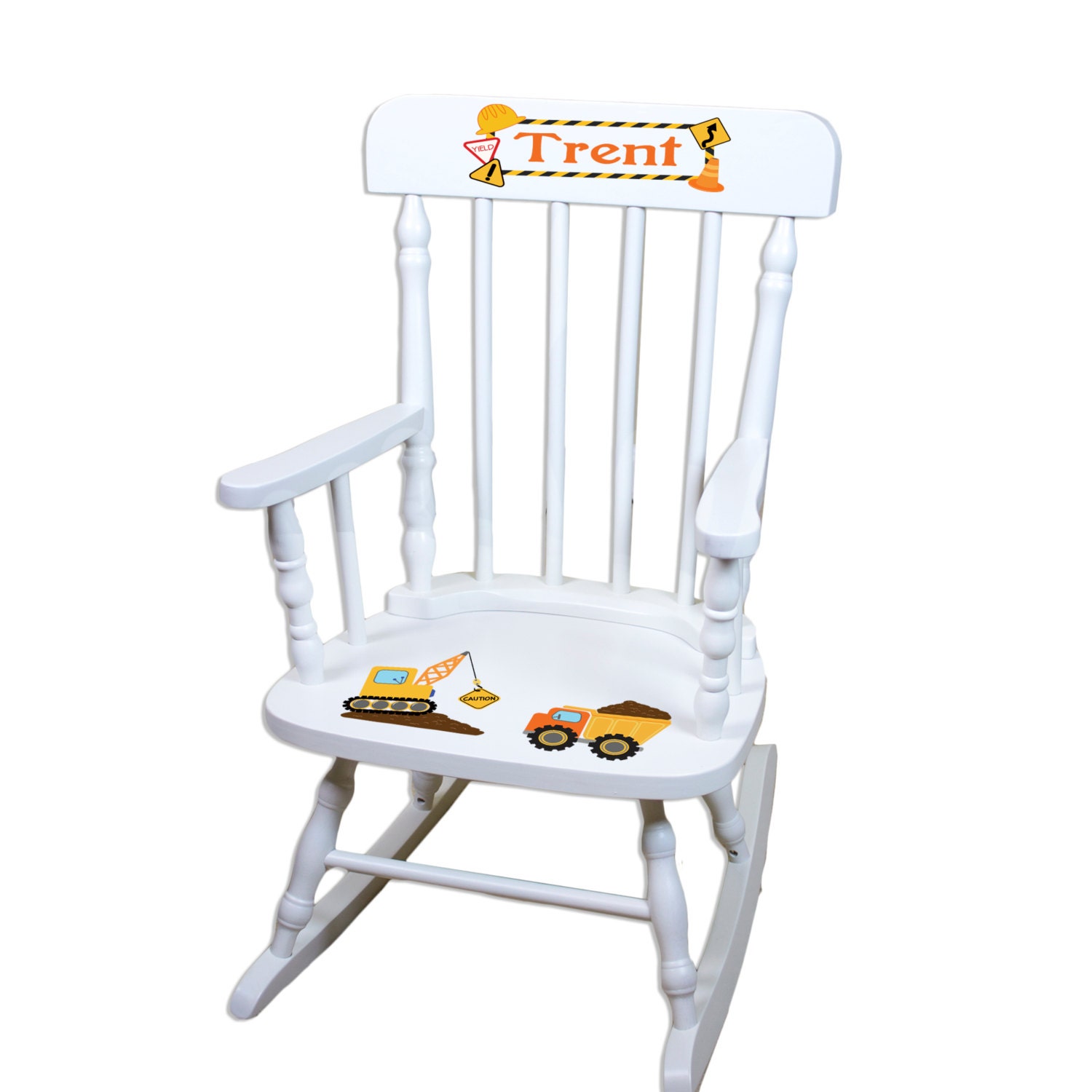 Construction Rocking Chair for Boys Personalized Childs Rocker