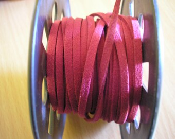 Pink Nubuck suede cord pink 3 mm