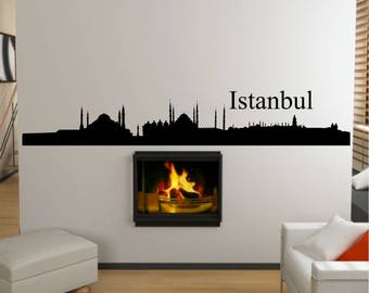 Istanbul City Skyline Wall Art Sticker