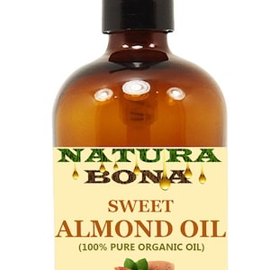 Organic Sweet Almond Oil 16 oz Pump Amber Glass Bottle - 100% Pure Cold-Pressed - Use for Aromatherapy, Skin & Hair Moisturizer