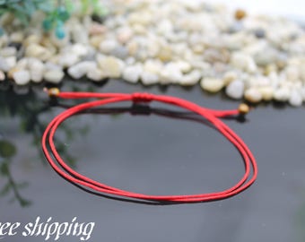 red string bracelet, kabbalah red string bracelet, Red string kabbalah, red string of fate, simple red string, red adjustable cord bracelet