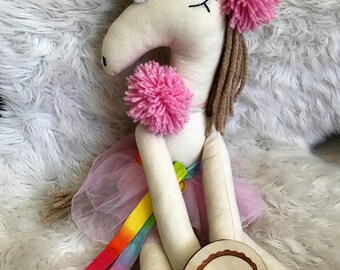 Unicorn Doll, Soft Doll, Dolls, Animal Doll, Cloth Doll, Handmade Doll, Unicorn, Animal Character Doll, Fabric Doll, Unicorns, Horse Doll