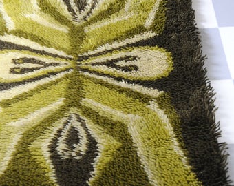 Danish Modern Rya Shag Rug - Ege Rya wool Rug. Vintage 1960s Mid Century Modern Scandinavian Carpet - Eames Area Denmark