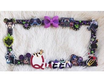 Disney villain license plate frame
