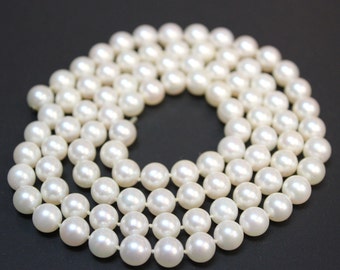 32in Invisible Pearl Clasp Fine Akoya Pearls 7.5mm 14k - PEAR10001