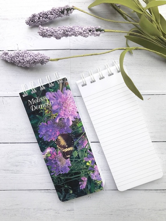 Personalized Note Pad Purple Notepad Spiral Bound Notepad