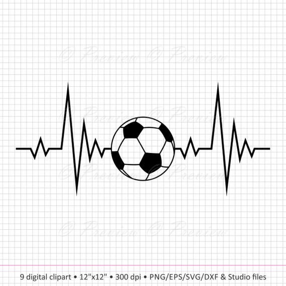 Download Buy 2 Get 1 Free! Digital Clipart Sport Heartbeat Monogram ...