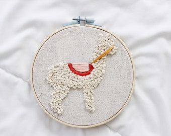 Llama 6" Embroidered Wall Art