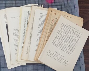 100 Book Pages, junk journal pages, Vintage book pages