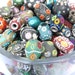 Colorful Assorted Tribal Ethnic Resin Beads 200 grams , Great for Kids Parties or Focal Beads