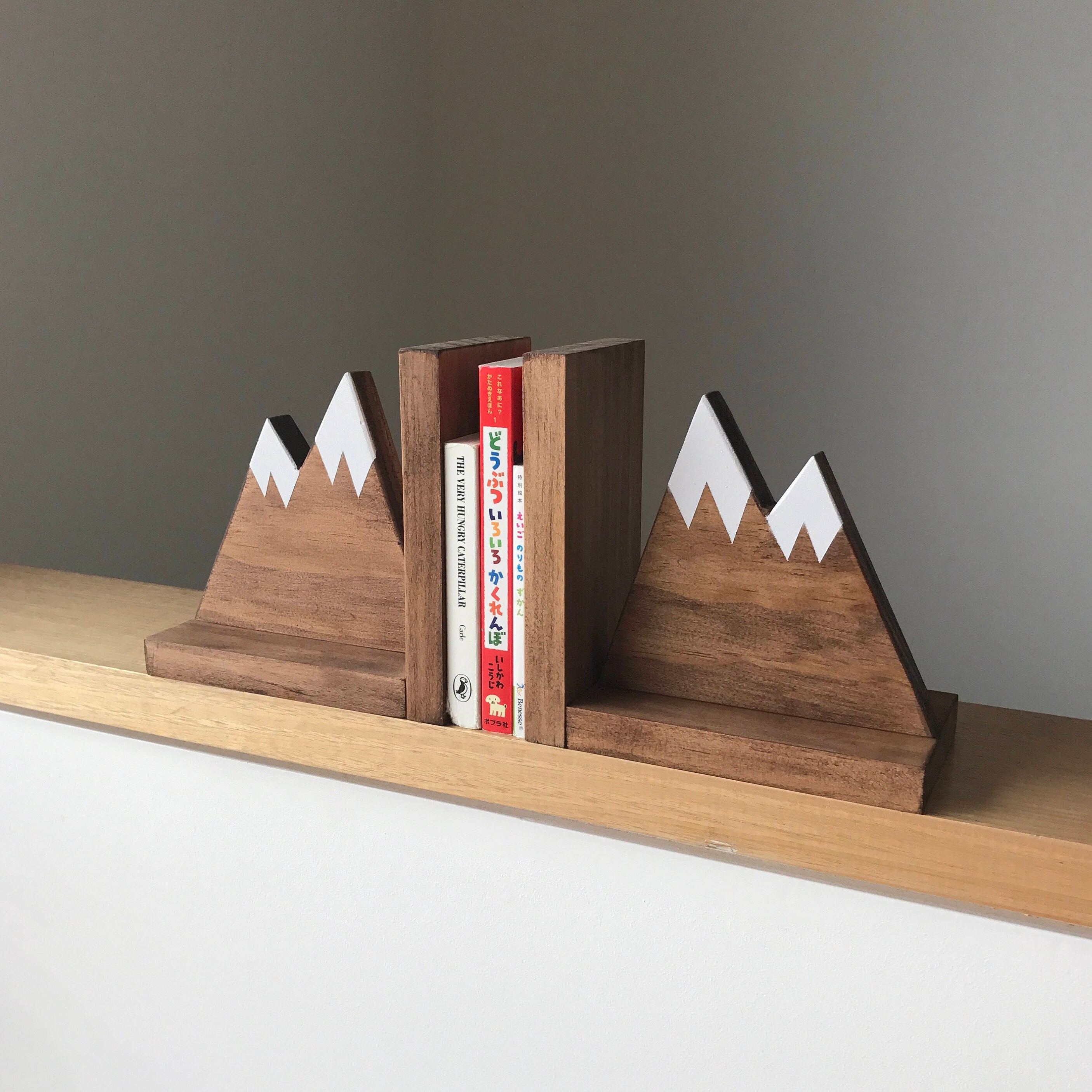 simple wood bookends