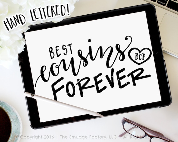 Download BFF SVG Cut File Best Cousins Forever Cutting File
