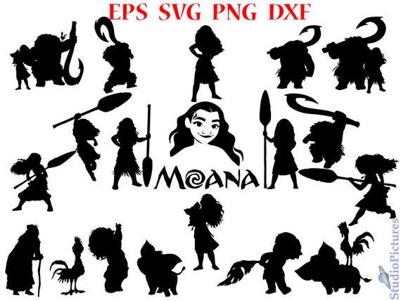 Download Moana Silhouettes Moana SVG cut files Moana printable Moana