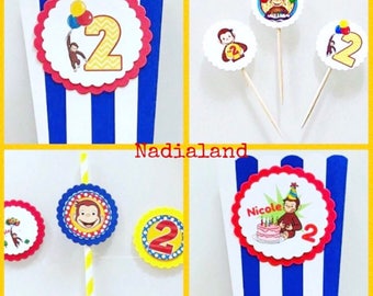 Curious George Party KIT/Birthday Curious George/Birthday Kid & Toddler/Theme Design/The Curious George/party