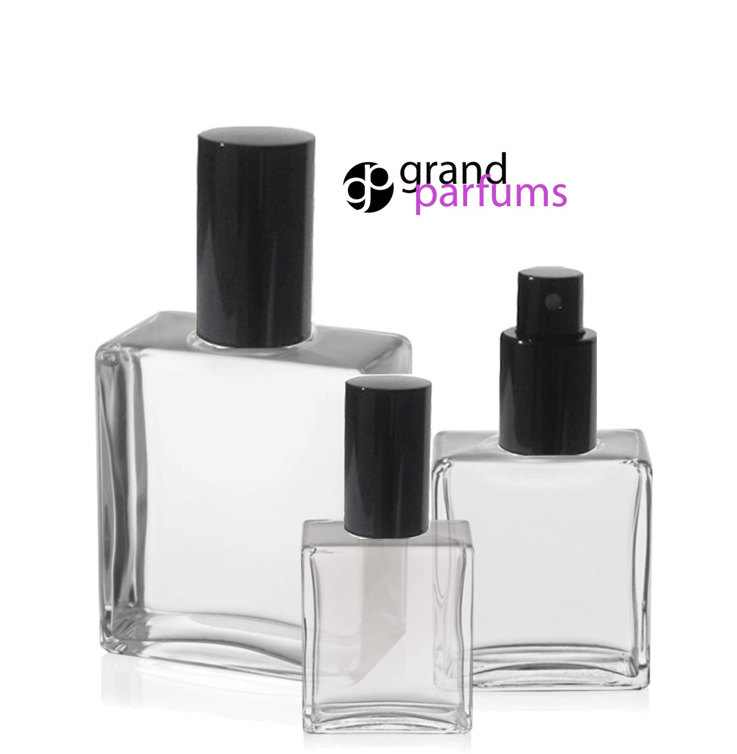 Download 2 Oz Glass Atomizer 60ml Square Flat Perfume Bottles Fine Mist Yellowimages Mockups