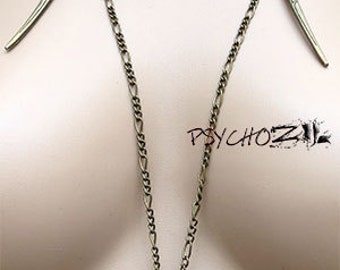 Necklace "Lonka" Bronze long necklace