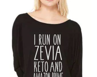 Zevia Keto and Amazon Prime - Flowy Off Shoulder T-shirt by Bella