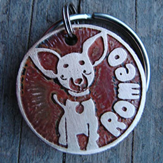 Chihuahua Pet Tag Dog Tag Custom Dog Tag Etched Pet ID Tag