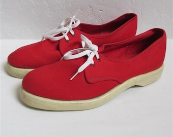 On Sale! 1950's "Summerettes by Ball-Band" Women's Red Tennis Shoes / Sneakers / Size: 7 1/2"
