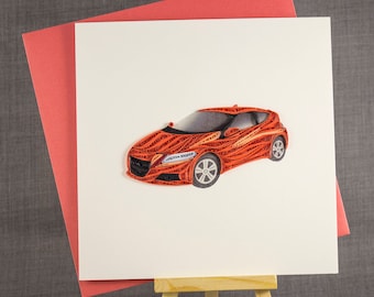 3D Handmade Card Quilling Card Quilled Car Birthday Card Paper Quilling