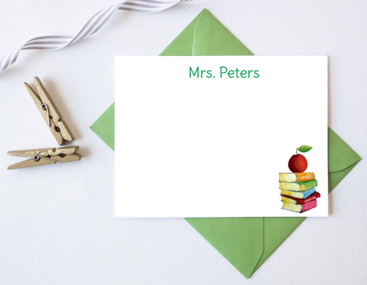 Personalized Teacher Gift Personalized Teacher Stationary