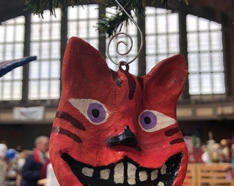 Cheshire Cat Ornament Smiling Cat Alice in Wonderland