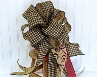 Rustic Bows for Wreaths, Farmhouse Bows, Large Wreath bows, DIY Wreath Making Bows, burlap bows for wreaths