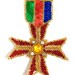 Sale! Cross Medal Badge Appliqué, Sequins, Beads and Rhinestones, 5" x 3.5" -JJ931-B354
