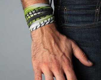 Green Bracelet, Cuff Bracelet, Boyfriend Gift, Gift for Men, Festival Clothing, Mens Gift, Mens Bracelet, Husband Gift, Gift for Boyfriend