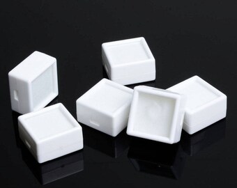 20 Pcs 3 x 3cm Wholesale Gem Display Plastic Box Storage For Gemstones Diamond, Jewelry Organizer