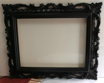 Vintage frame, black frame, frame with mirror, plaster frame, mirror, vintage furniture, gift for her and him, inauguration