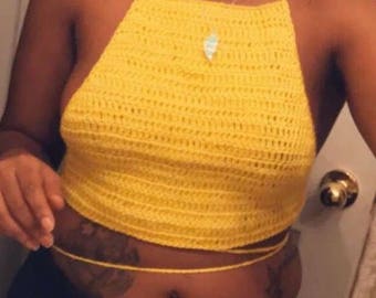 Solid Mesh Halter "Mustard"