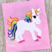 Rainbow Unicorn Digital Machine Embroidery Applique Design 4 sizes, unicorn applique, rainbow pony applique, rainbow unicorn applique